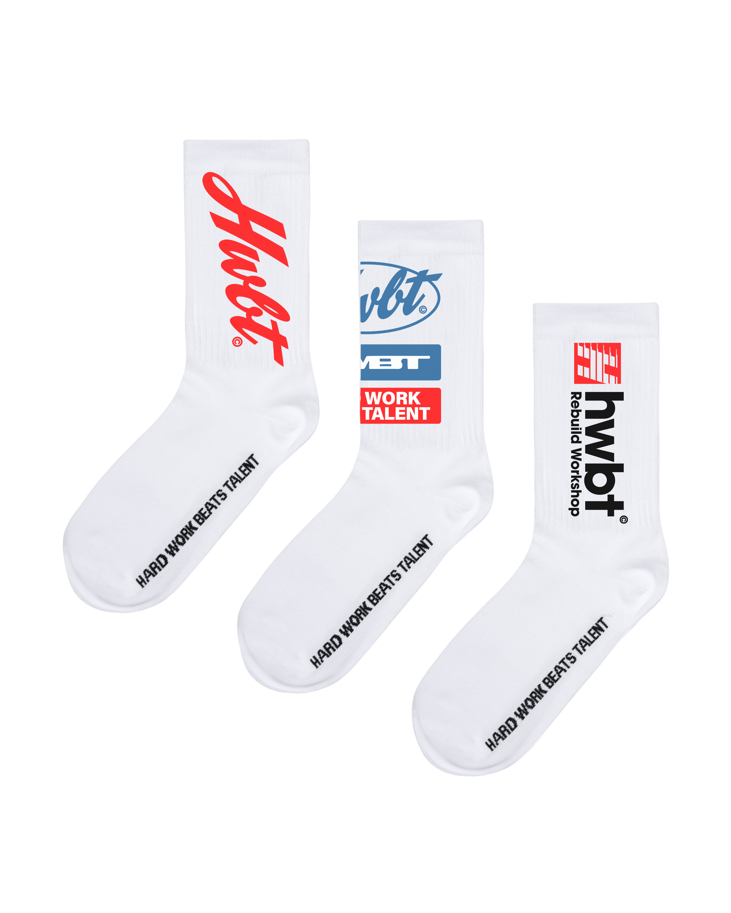 REPAIR SHOP SOCKS - WHITE (3 PACK)