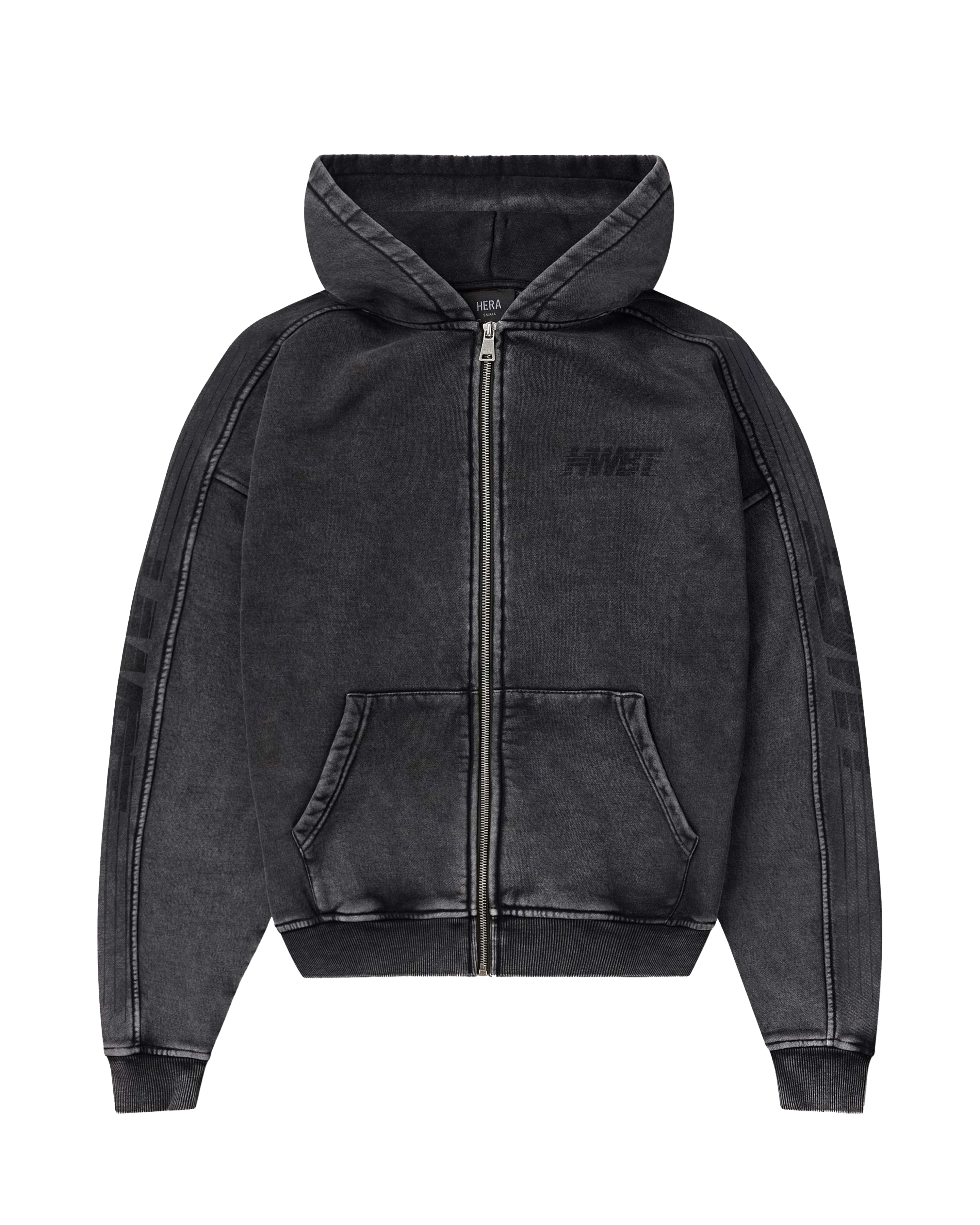 WASHED OVERSIZED ZIP HOODIE